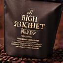 Bag of High Street Blend coffee beans with rich, dark tones