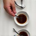 Cupping spoons organized for coffee tasting and quality control