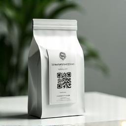 QR code or label on a coffee bag, representing traceability
